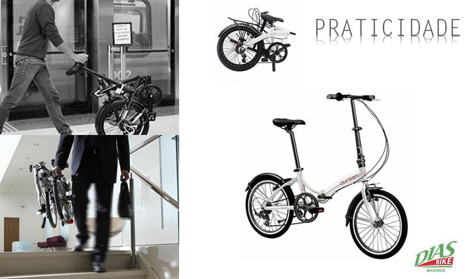 Bicicleta Dobrável praticidade