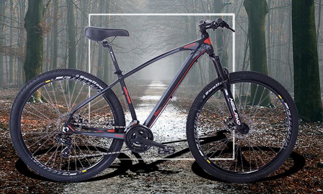 Bicicleta Elleven na trilha da floresta