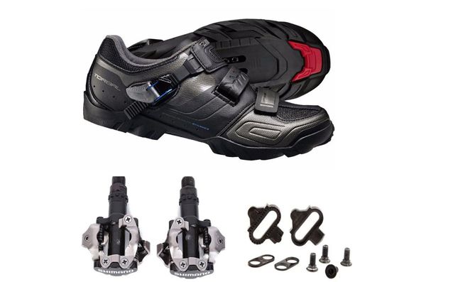 Sapatilhas e pedal clip de ciclismo