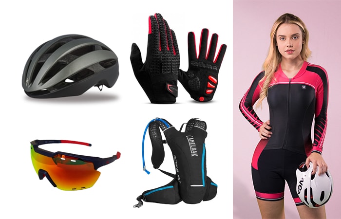 Imagem de equipamentos de proteção necessário para qualquer ciclista