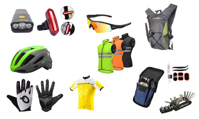 Acessórios de ciclismo para fazer cicloturismo
