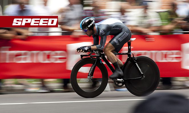 Ciclista de bike speed