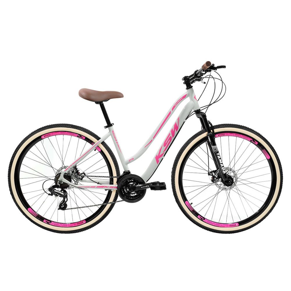 Bicicleta Retro Feminina Aro 29 KSW Sunny Retro 21 Velocidades Freio a Disco