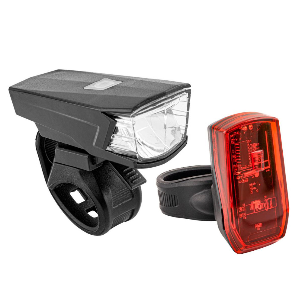 Farol com Sinalizador e Pisca Traseiro Absolute Recarregável