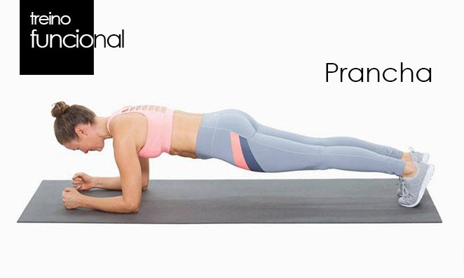 Mulher fazendo exercício prancha