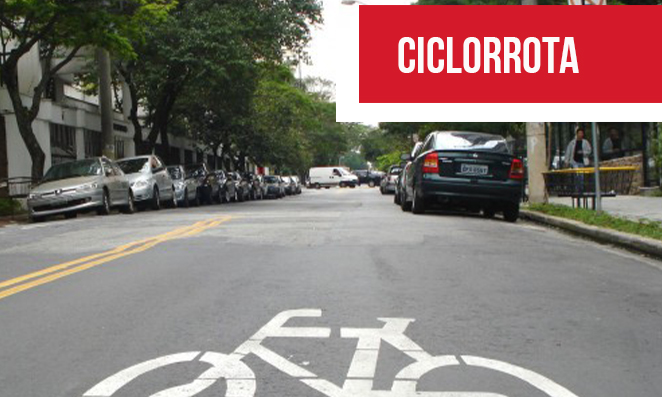 Sinalização na ciclorrota