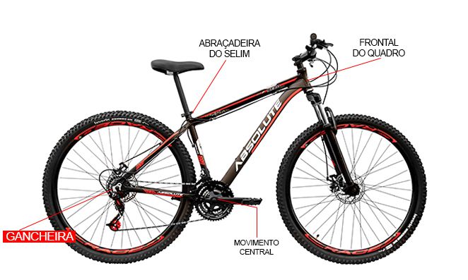 Bicicleta com indicações de onde encontrar o código de série
