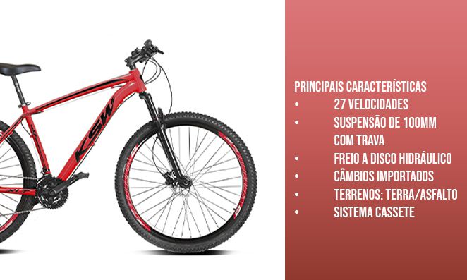 Bicicleta com ficha técnica