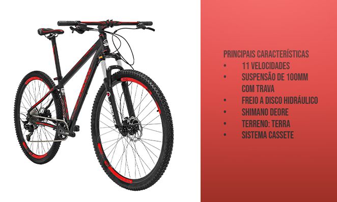 Bicicleta com ficha técnica