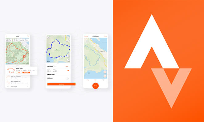 Tela de rotas com três mapas do aplicativo Strava