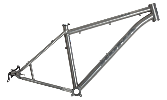 Quadro de uma bicicleta mtb de titânio