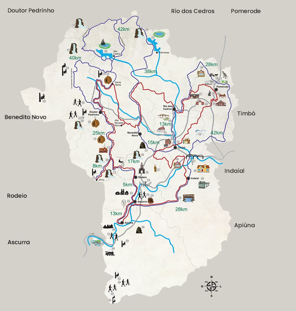 Mapa do vale europeu de ciclismo