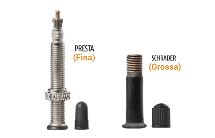 Tipos de válvulas, na esquerda a válvula fina e na direita a válvula grossa