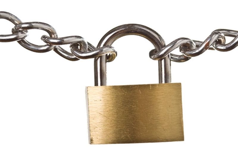 01 cadeado corrente Cadeado de bicicleta na forma de corrente