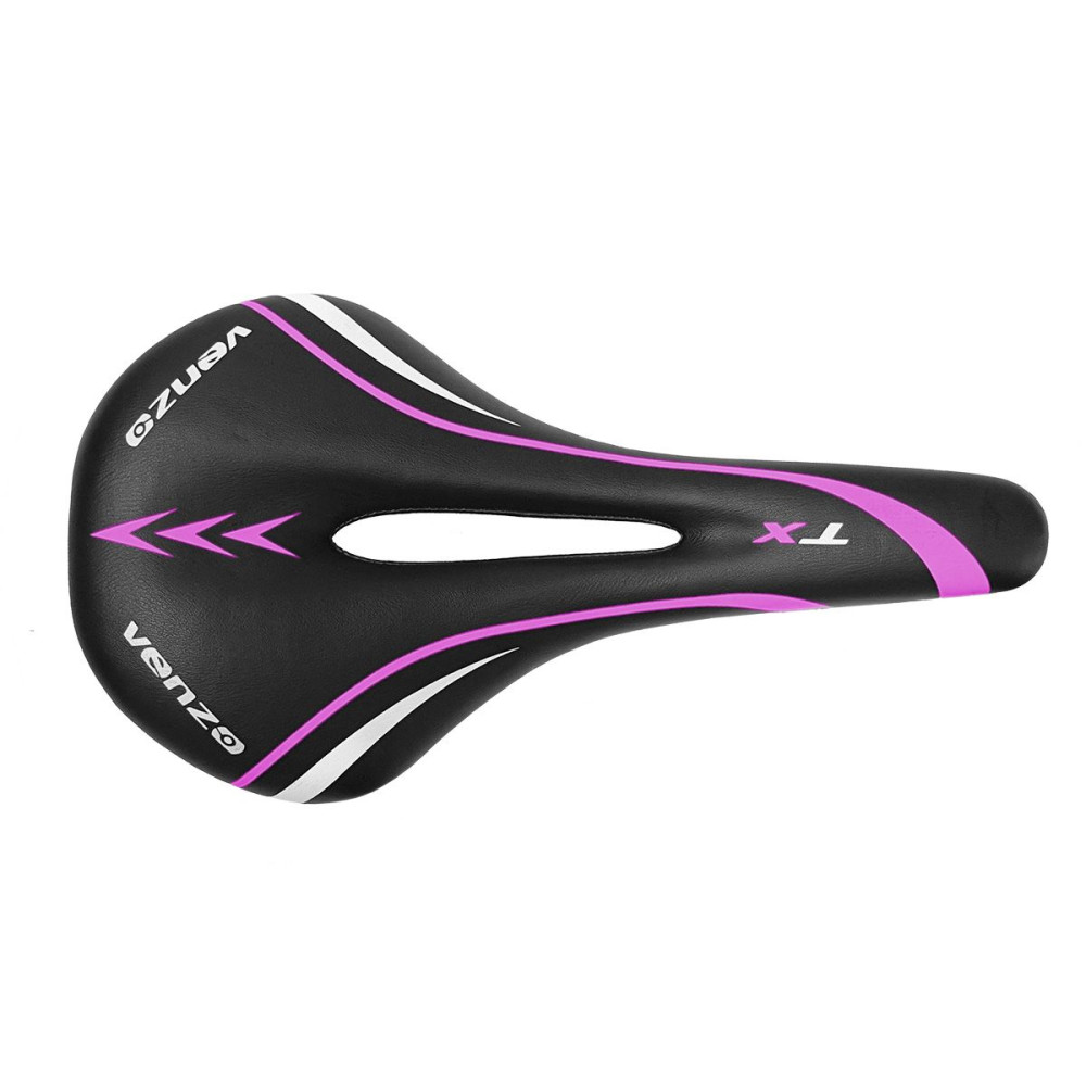 Selim Banco Venzo TX Vazado Anatômico para MTB e Speed